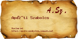 Apáti Szabolcs névjegykártya